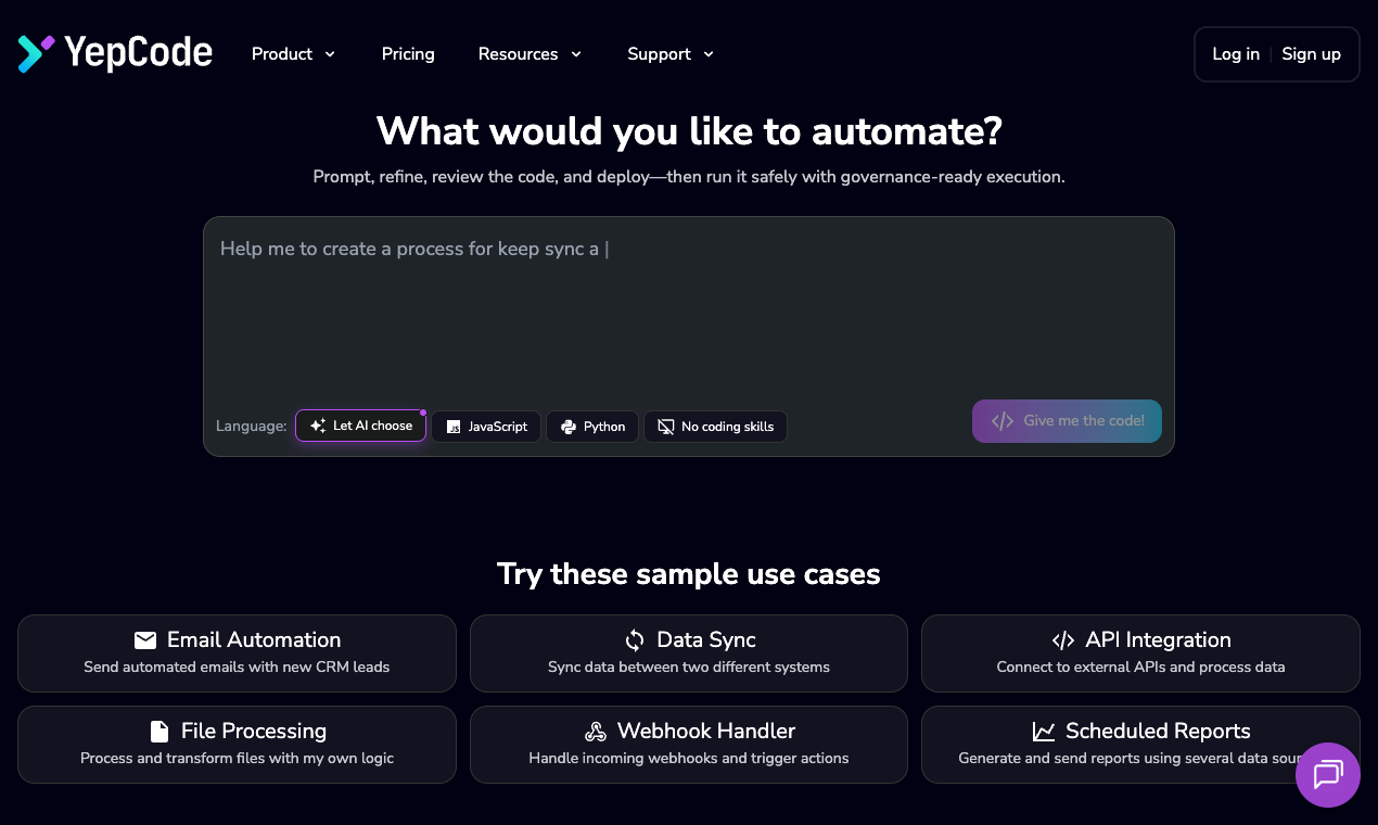 YepCode gallery image