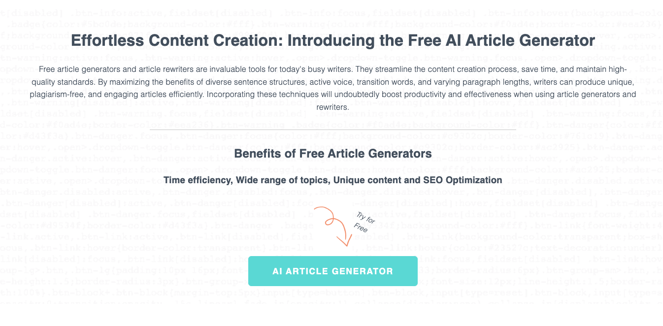 Free AI Article Generator With Tones - Product Information, Latest ...