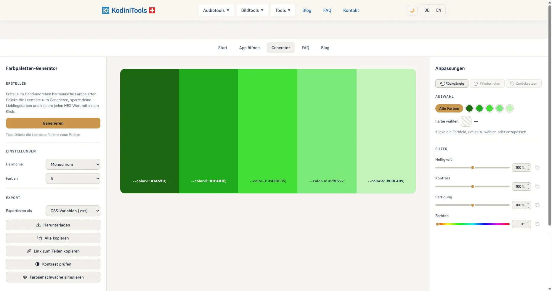 Color Extraktor im Browser gallery image