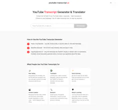 YouTube Transcript AI gallery image