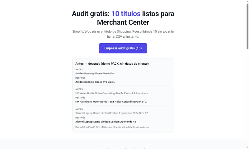 Feed Title Optimizer screenshot 1