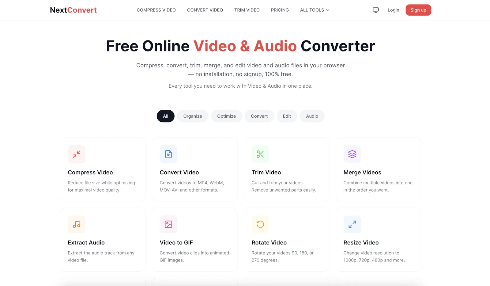 NextConvert - Online Media Converter screenshot 1