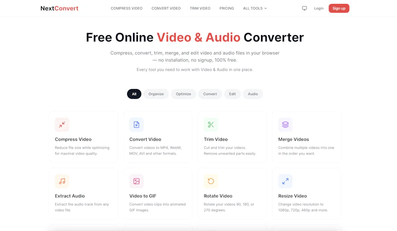 NextConvert - Online Media Converter screenshot 1