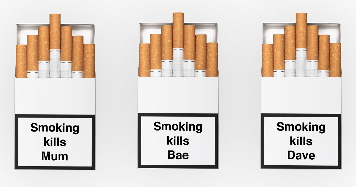 Personalise a Cigarette Pack