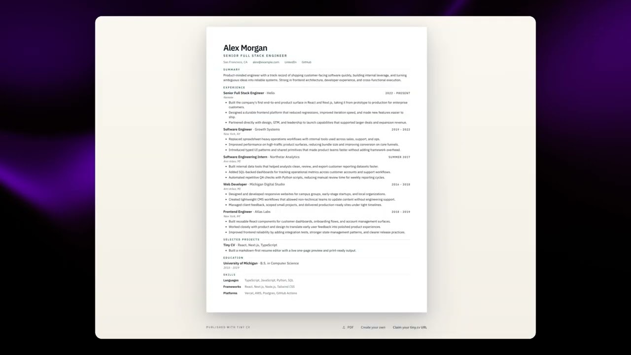 Tiny CV gallery image