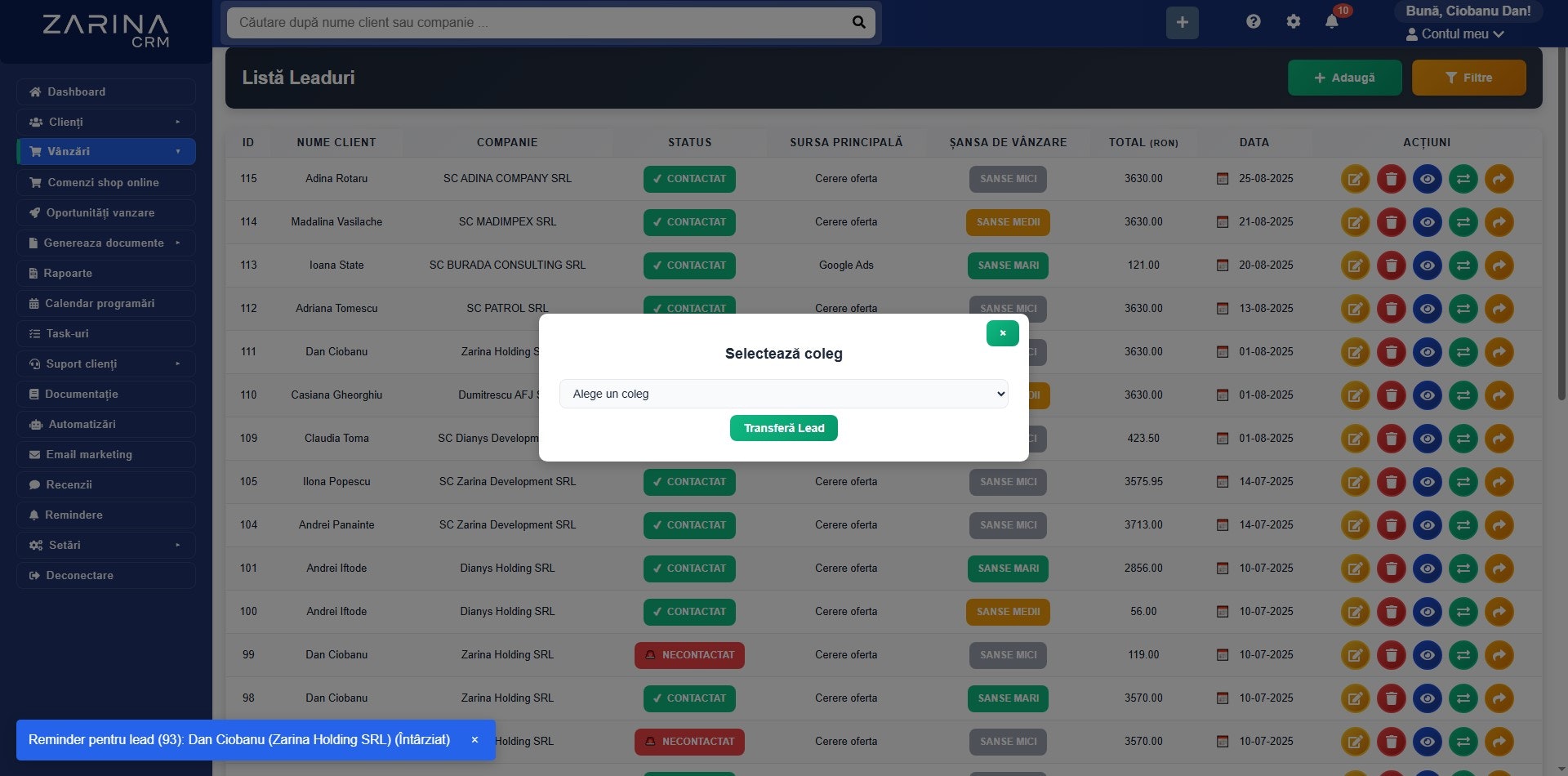 Zarina CRM - Screenshot 5 preview