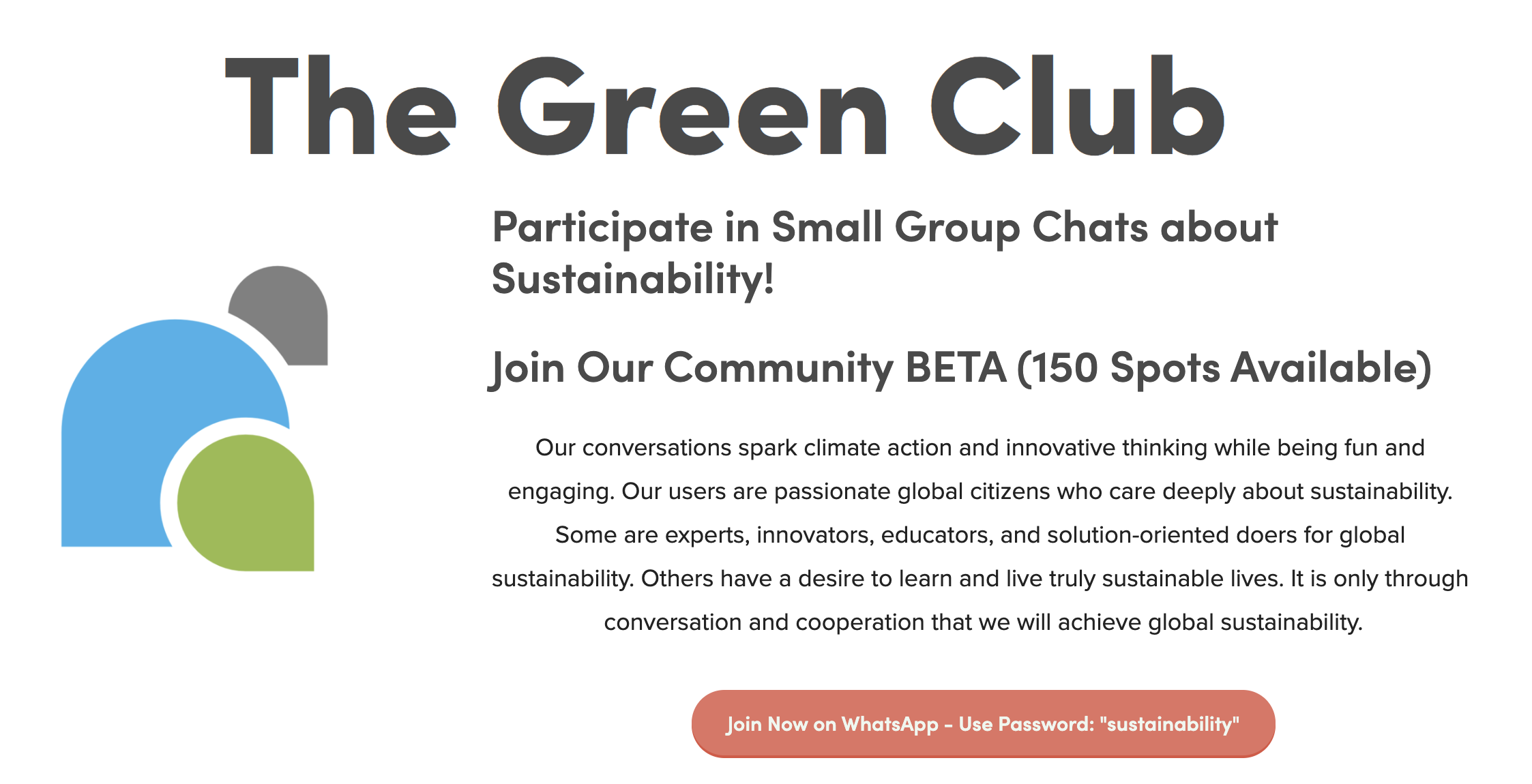 The Green Club: Just Chat Sustainability gallery image