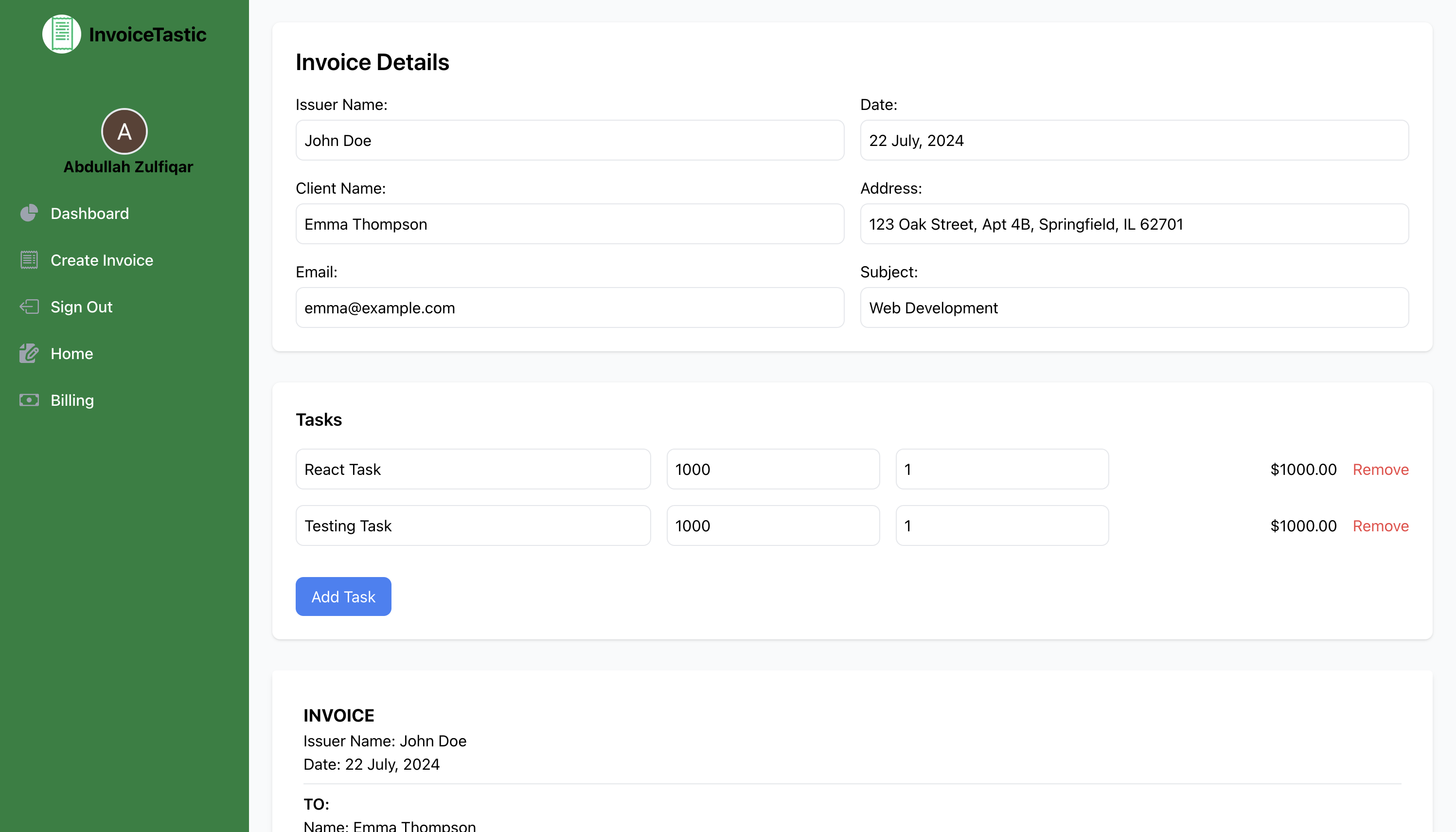 Invoicetastic - Беспокойный выставление счетов и отслеживания платежей для фрилансеров! медиа 3