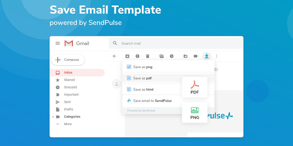 Save Email Template Save emails as fulllength screenshots or PDFs