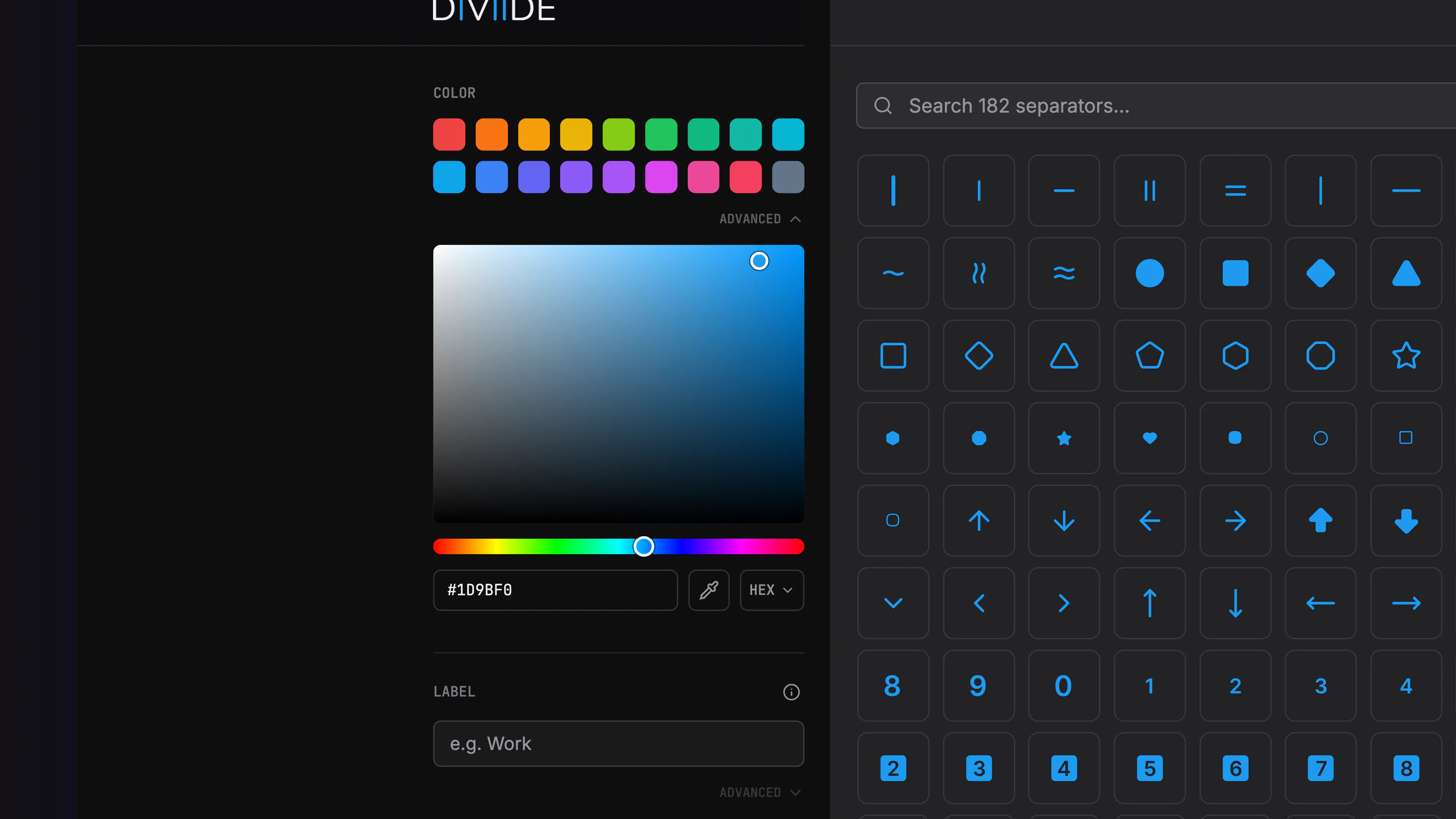 Diviide screenshot