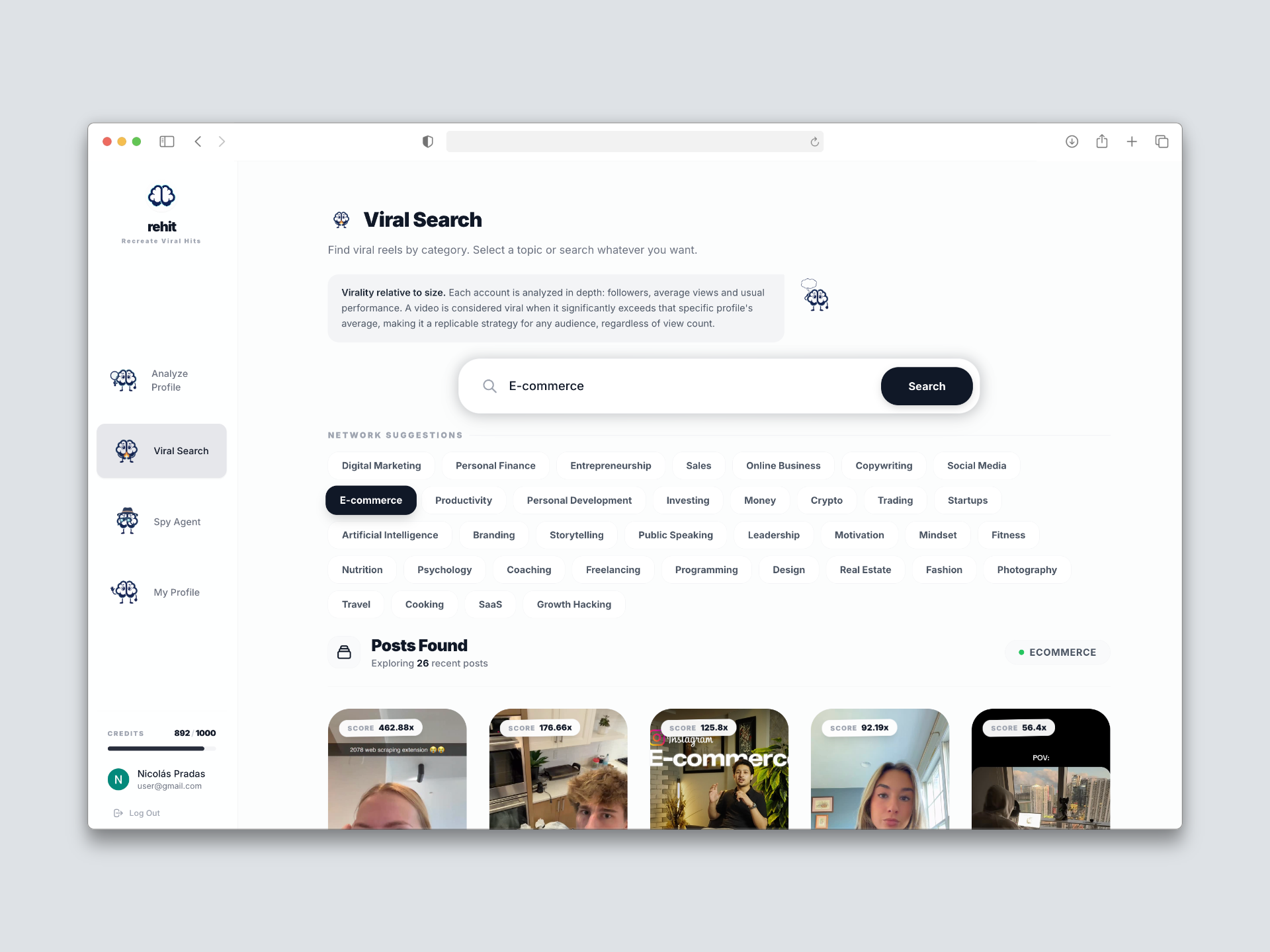 Rehit.ai - Screenshot 5 showing product features and functionality