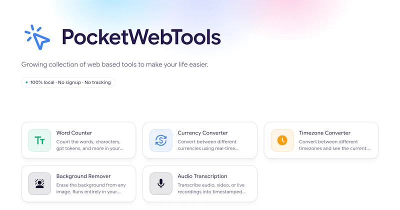PocketWebTools screenshot 1