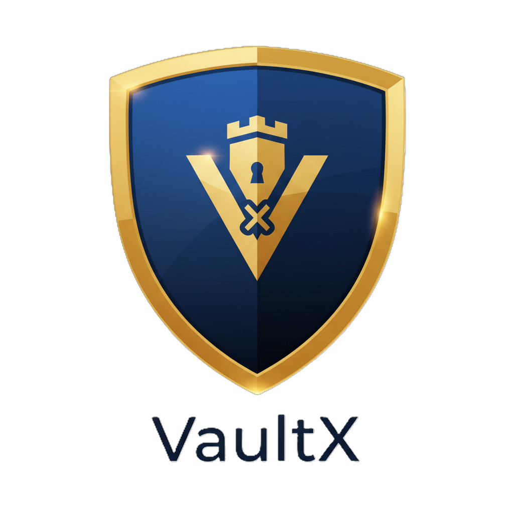 VaultX - Product Hunt launch logo and brand identity