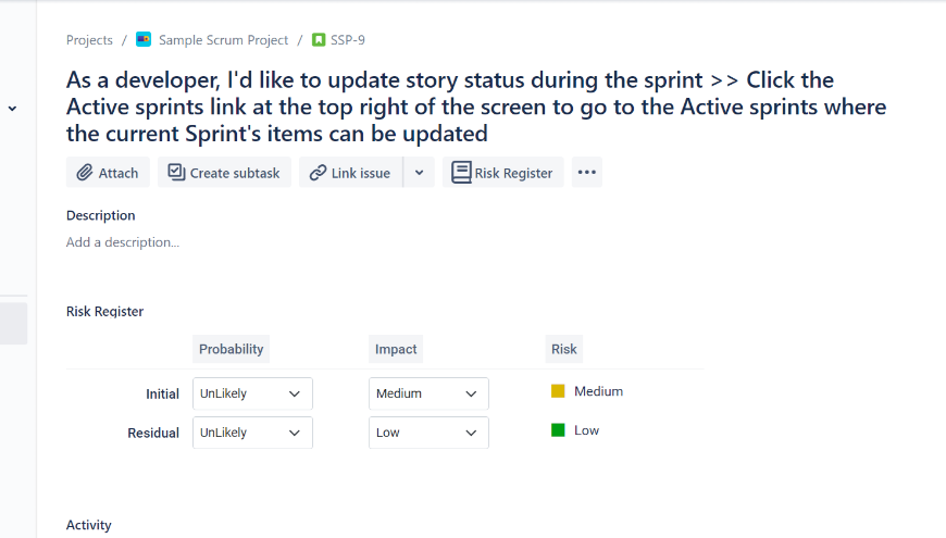 Analizzatore di rischi per JIRA (Pro) - Registrati, misura e monitora il rischio media 3