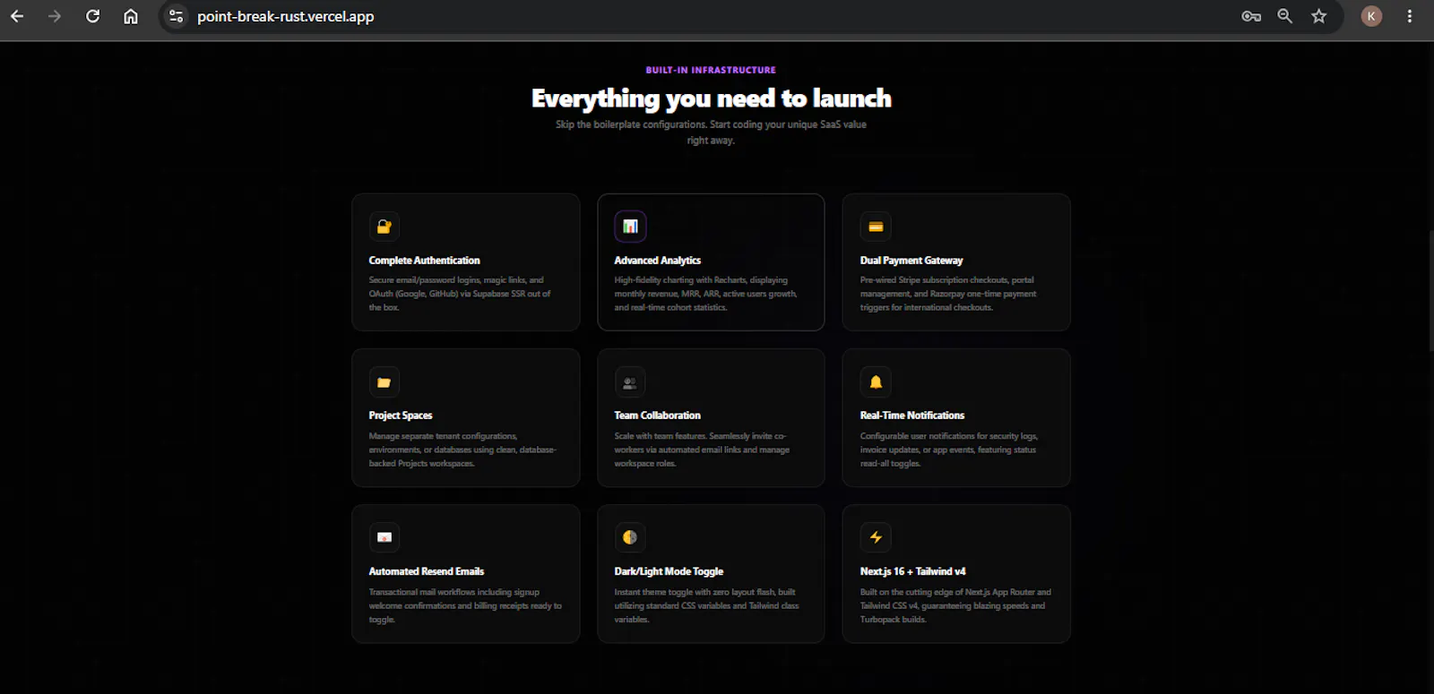 Point_break — Next.js SaaS Starter Kit screenshot 2