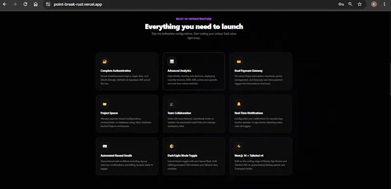 Point_break — Next.js SaaS Starter Kit screenshot 2