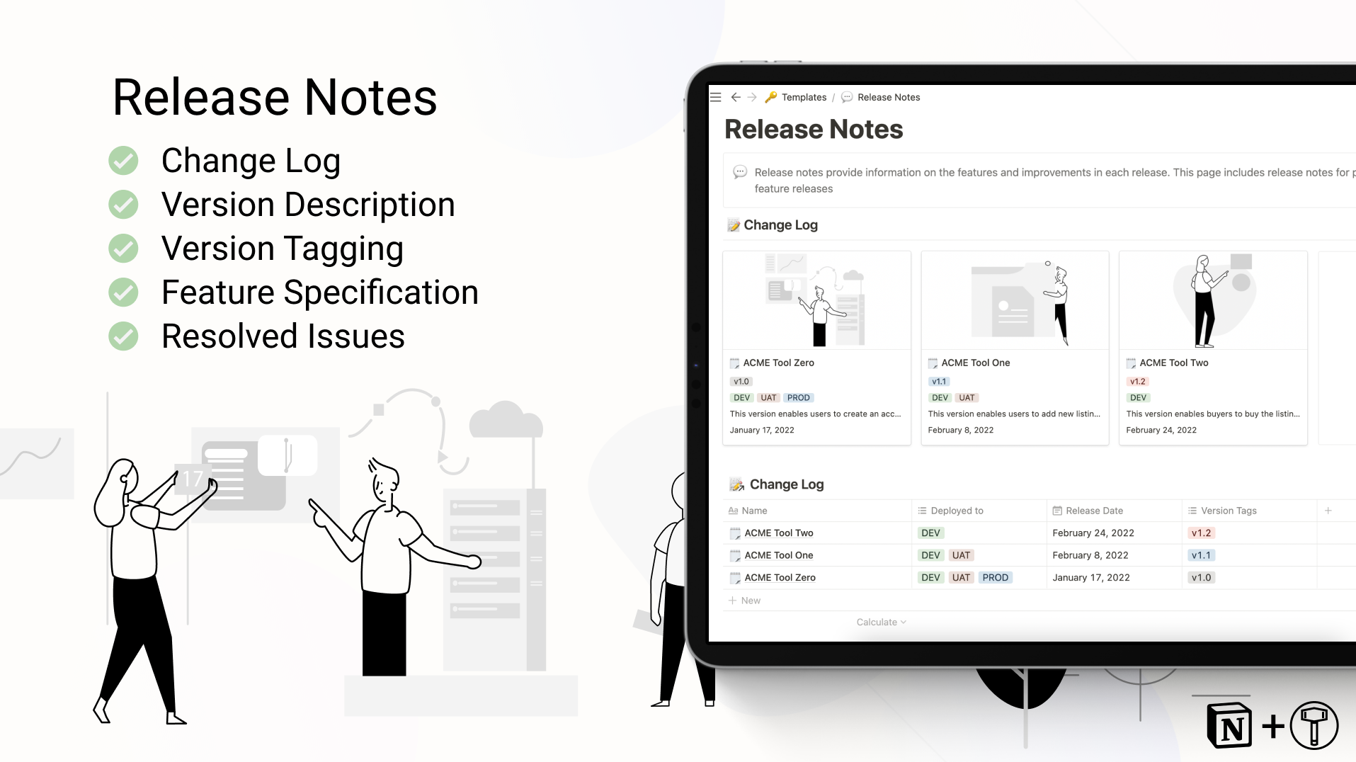 Release Notes with Notion gallery image