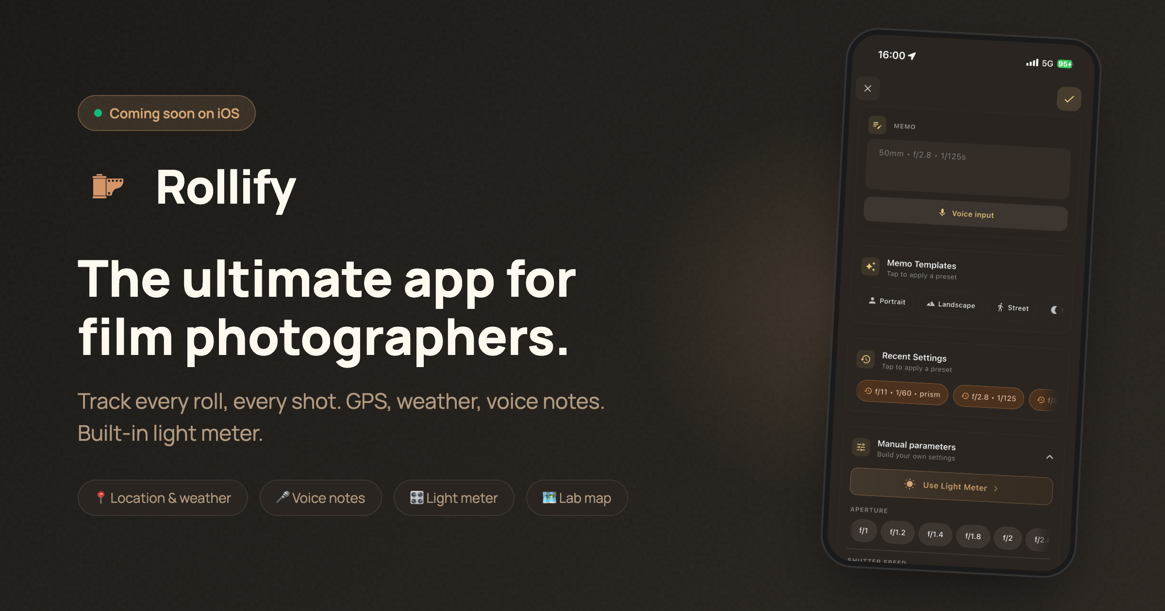Rollify - Main product screenshot demonstrating key features and user interface