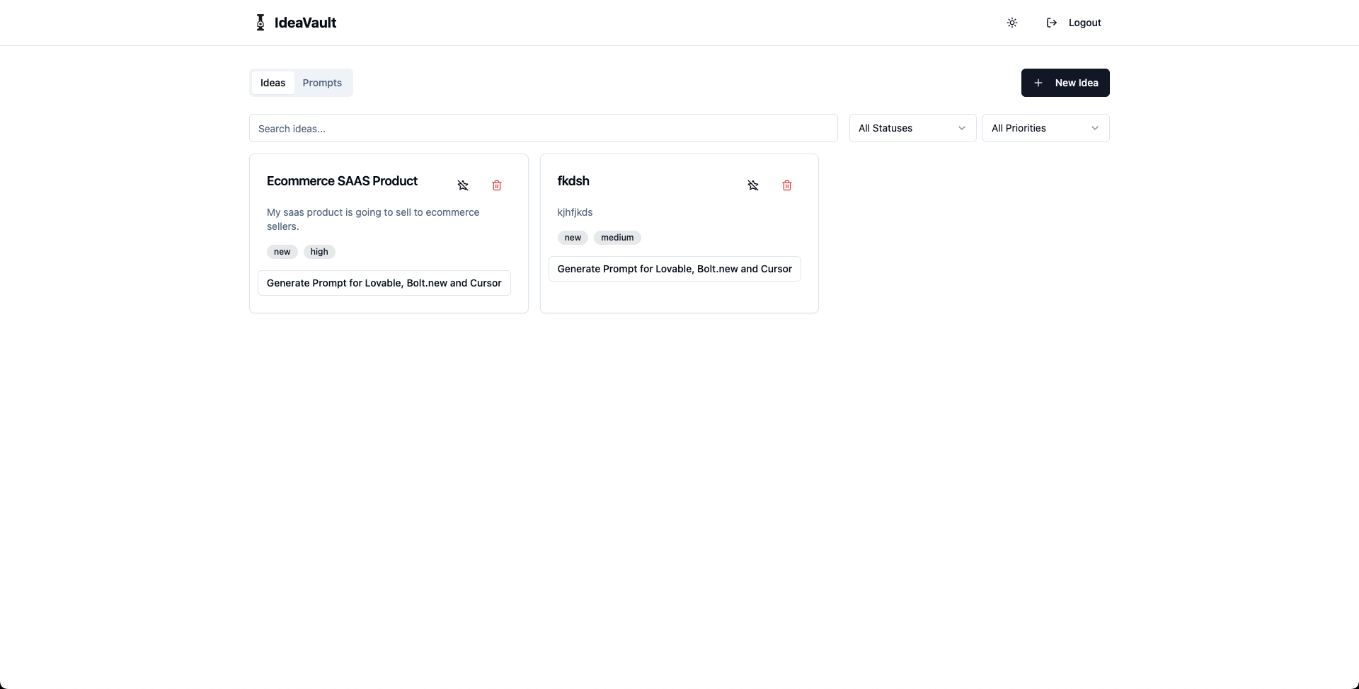 IdeaVault - Store Ideas & Make Prompts media 2