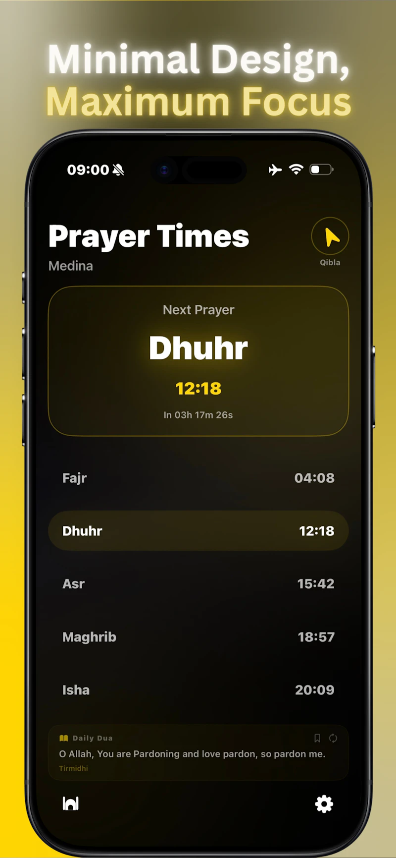 Nūr - Prayer Times & Quran screenshot 1