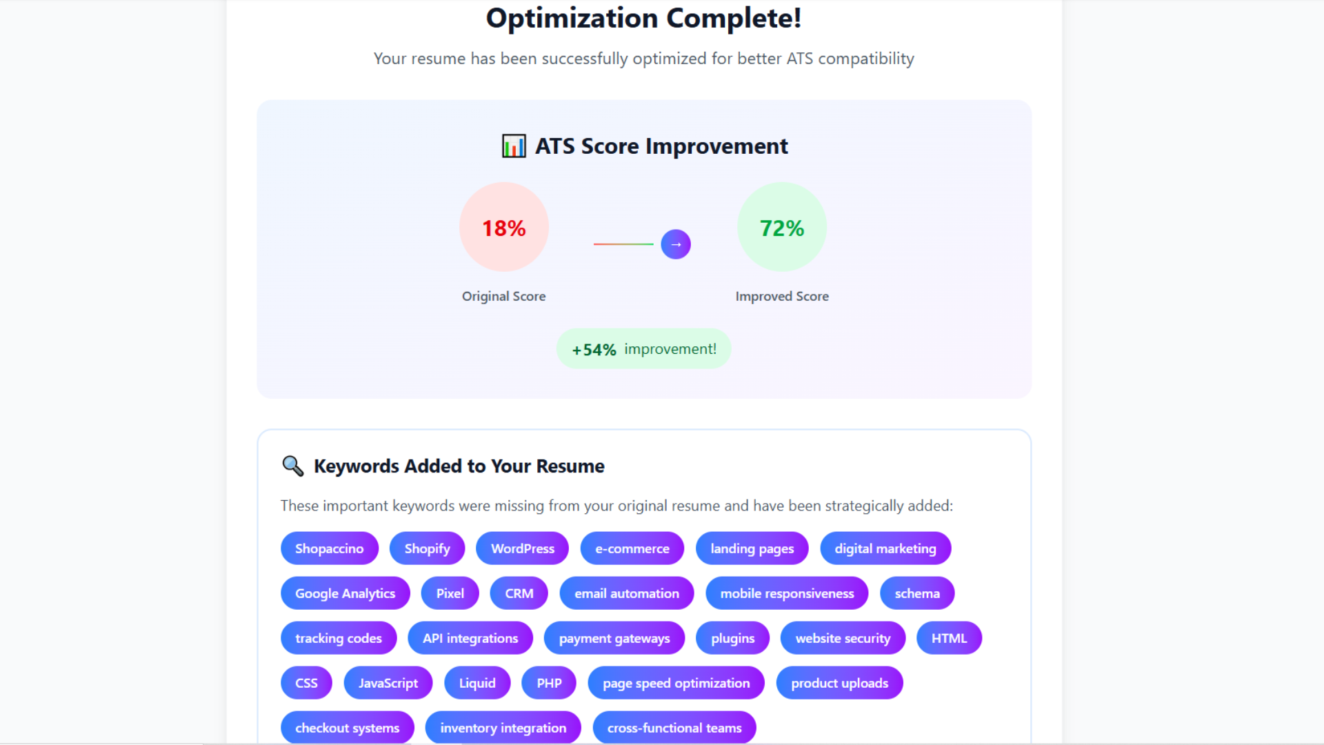 Resumify gallery image