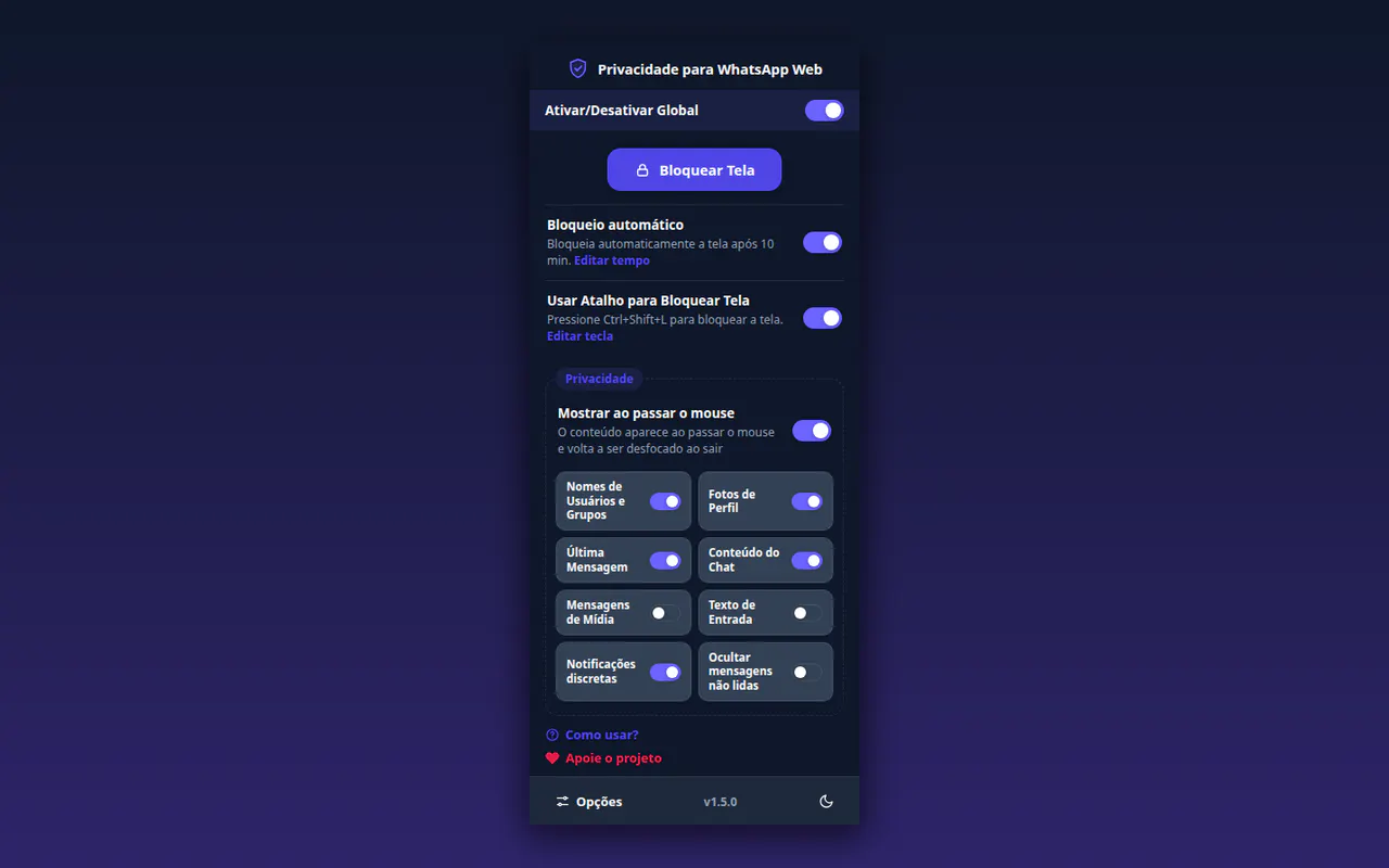 Privezap — Privacy for WhatsApp Web gallery image