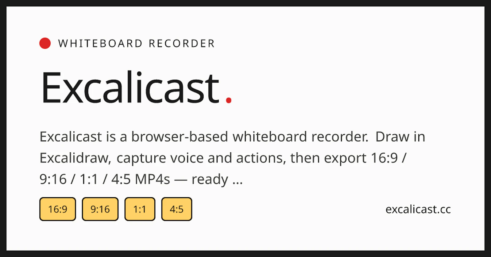 Excalicast — Whiteboard Recorder screenshot 1