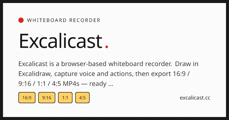 Excalicast — Whiteboard Recorder screenshot 1