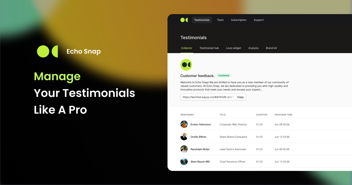 Echo Snap - Sesli referans toplama aracı medya 2
