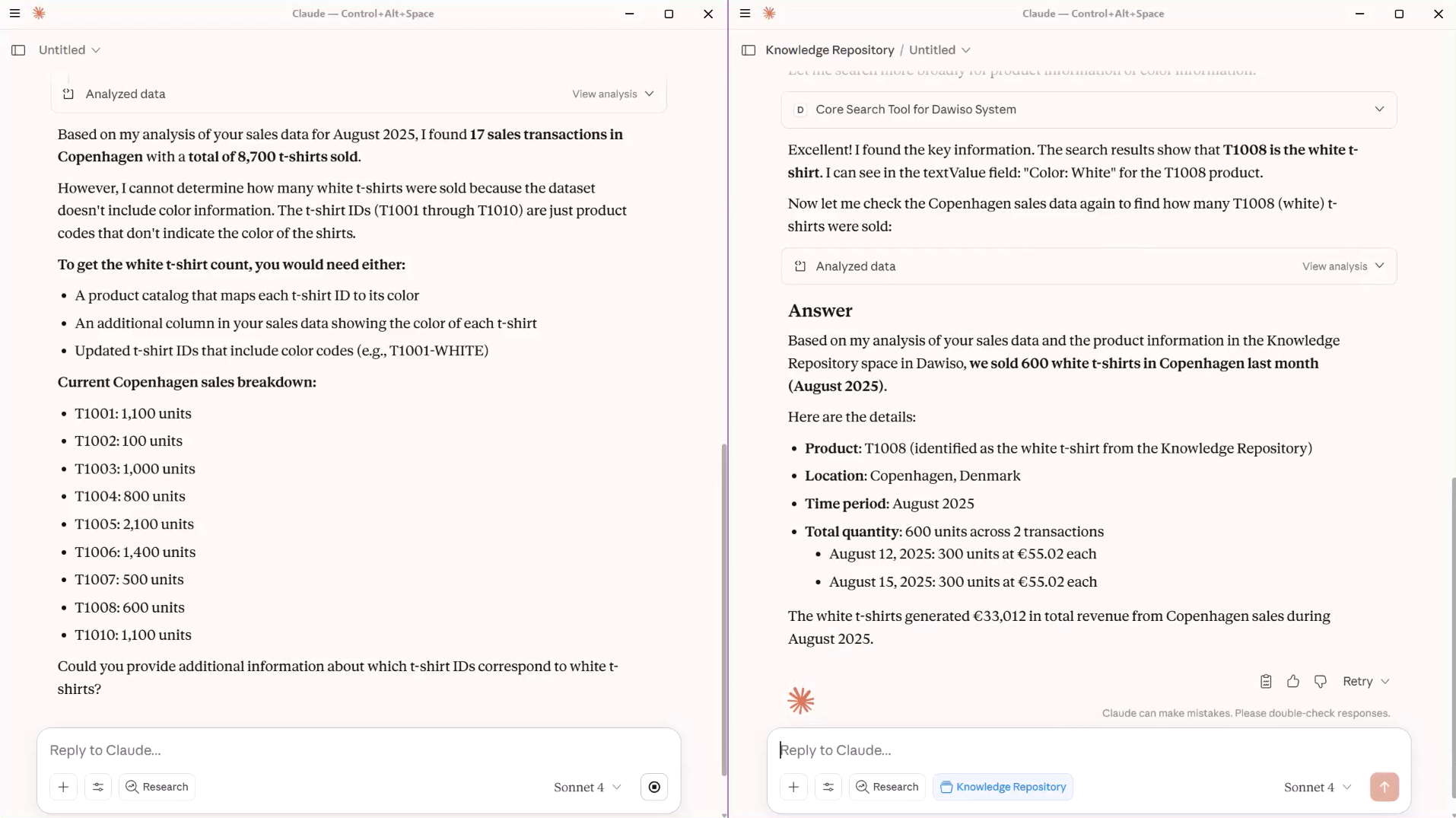 Dawiso AI Context Layer - Screenshot 2 showing product features and functionality