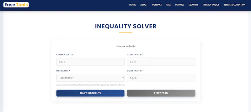 Inequality Solver screenshot 1
