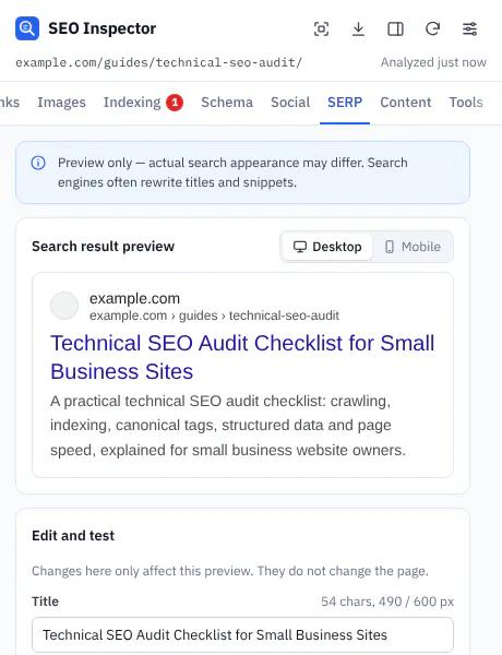 SEO Inspector gallery image