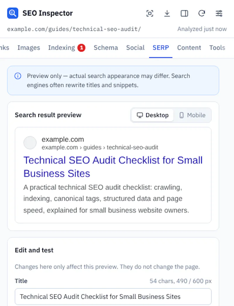 SEO Inspector screenshot 9