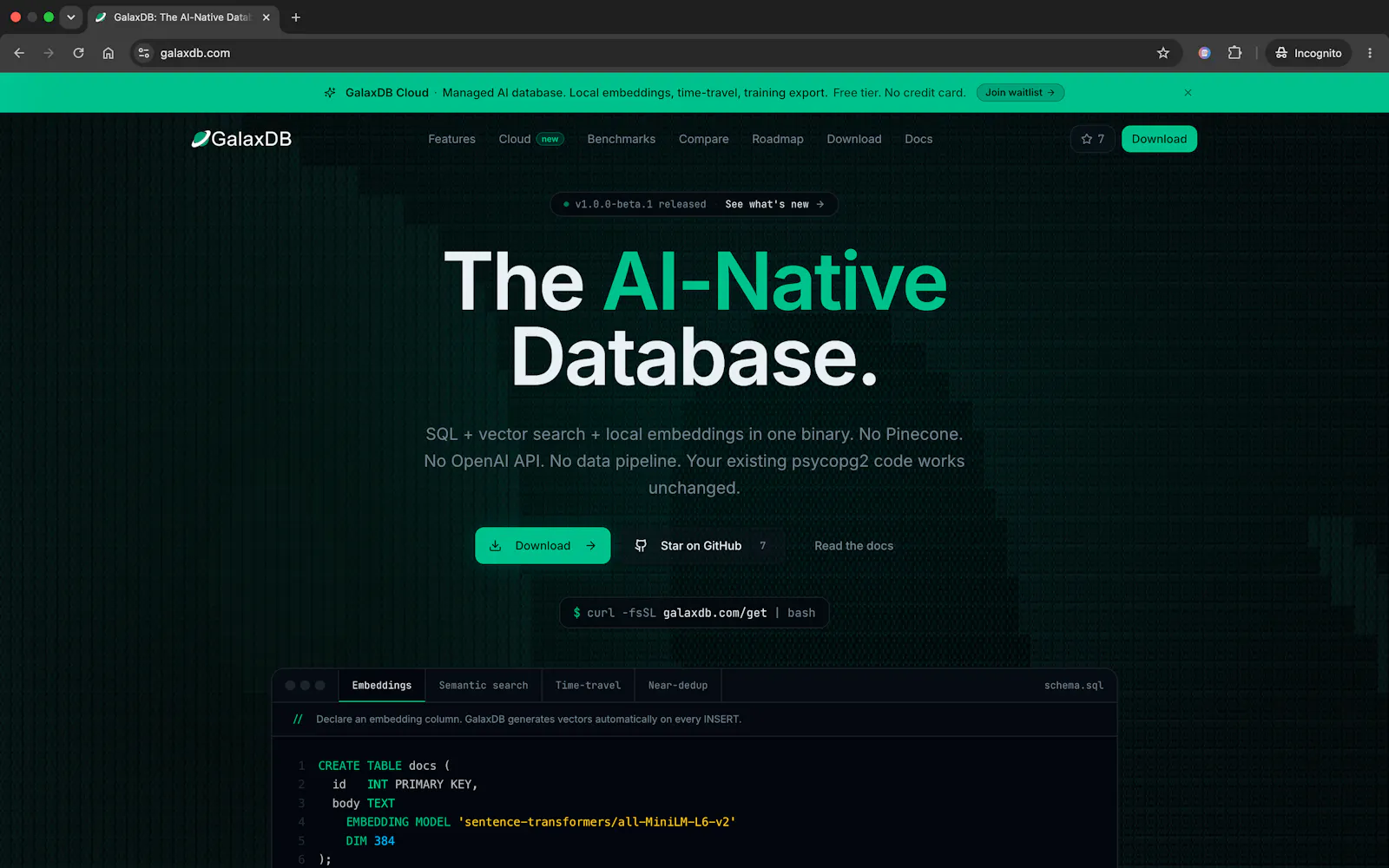 GalaxDB screenshot 1