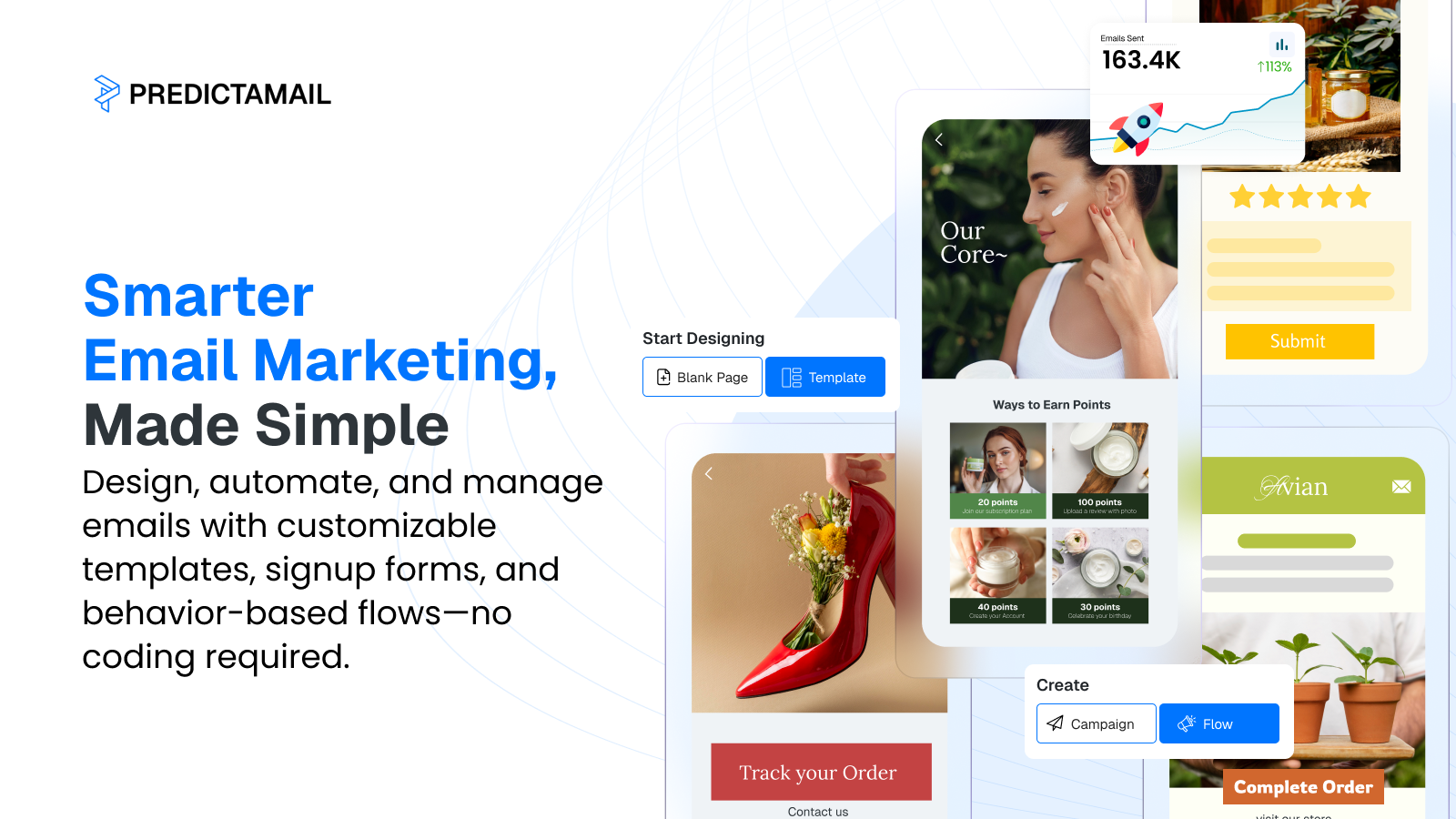 PredictaMail - Main product screenshot demonstrating key features and user interface