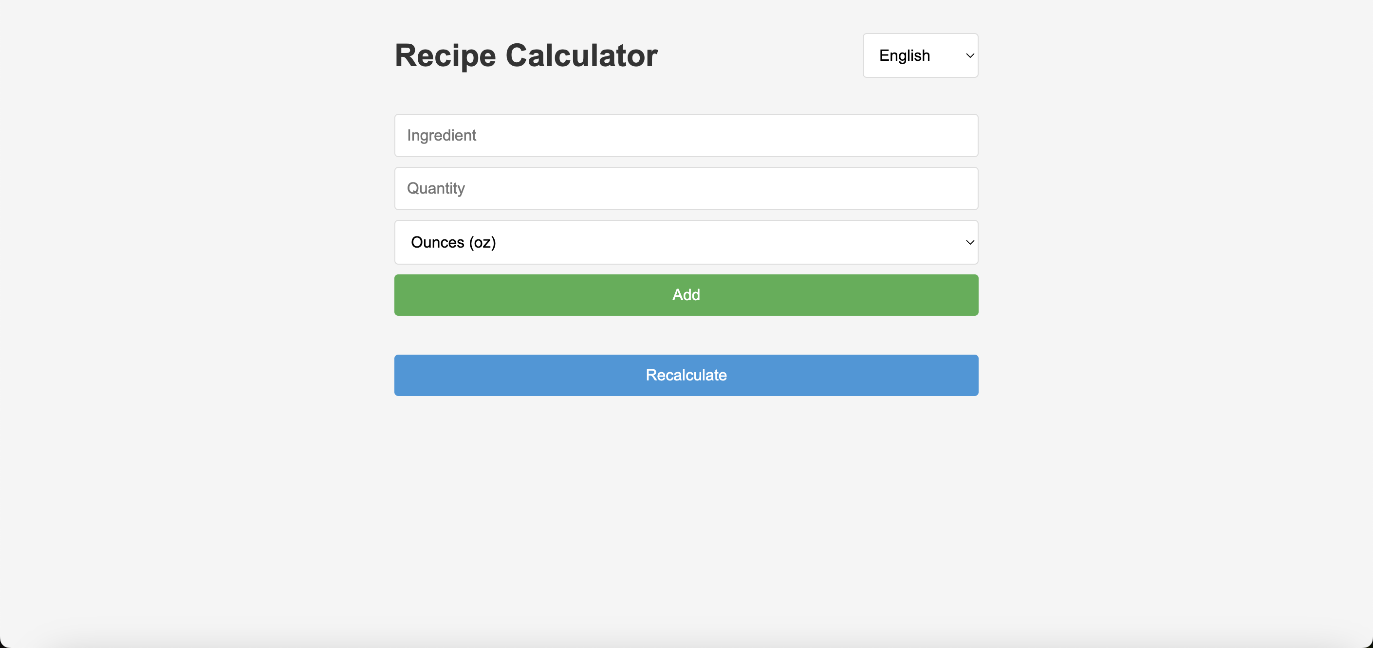 Mídia 3 de App da calculadora de receitas