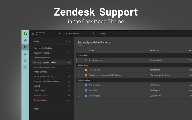 Zendesk Dark Mode Theme gallery image