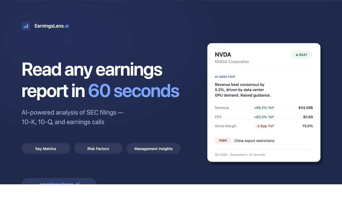 EarningsLens gallery image