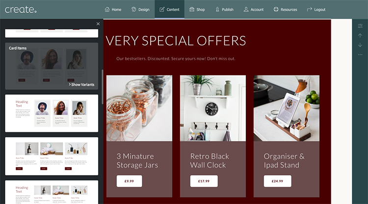 Create Website Builder gallery image