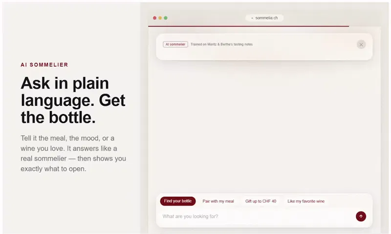sommelia.ch screenshot 1 (video preview)