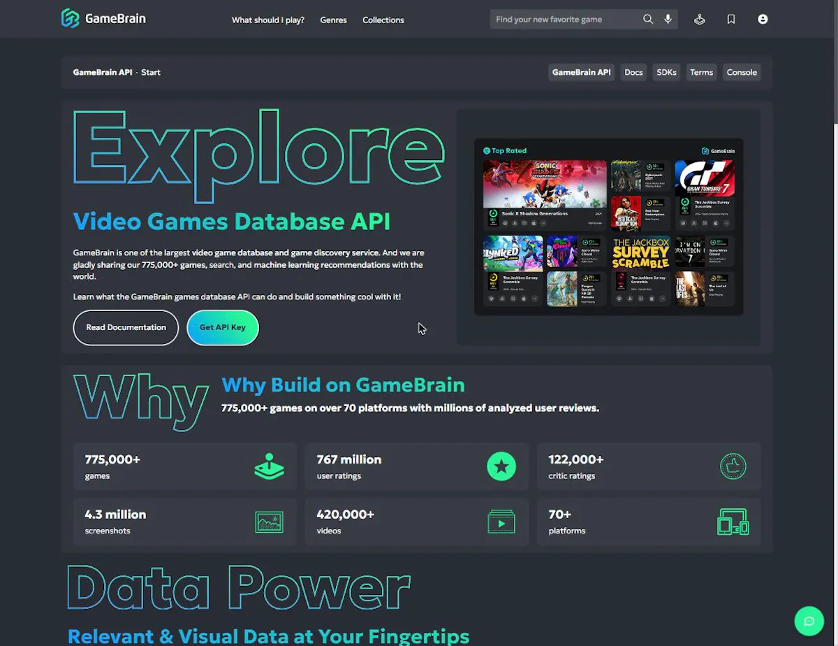 GameBrain API