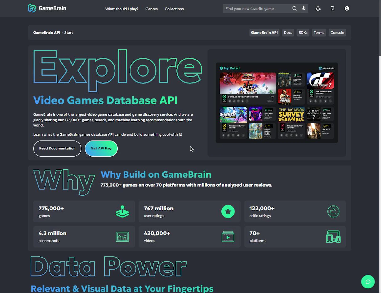GameBrain API screenshot 1