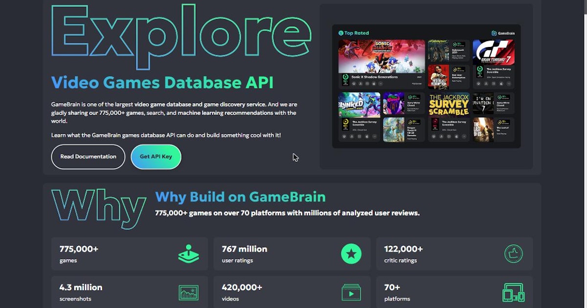 GameBrain API