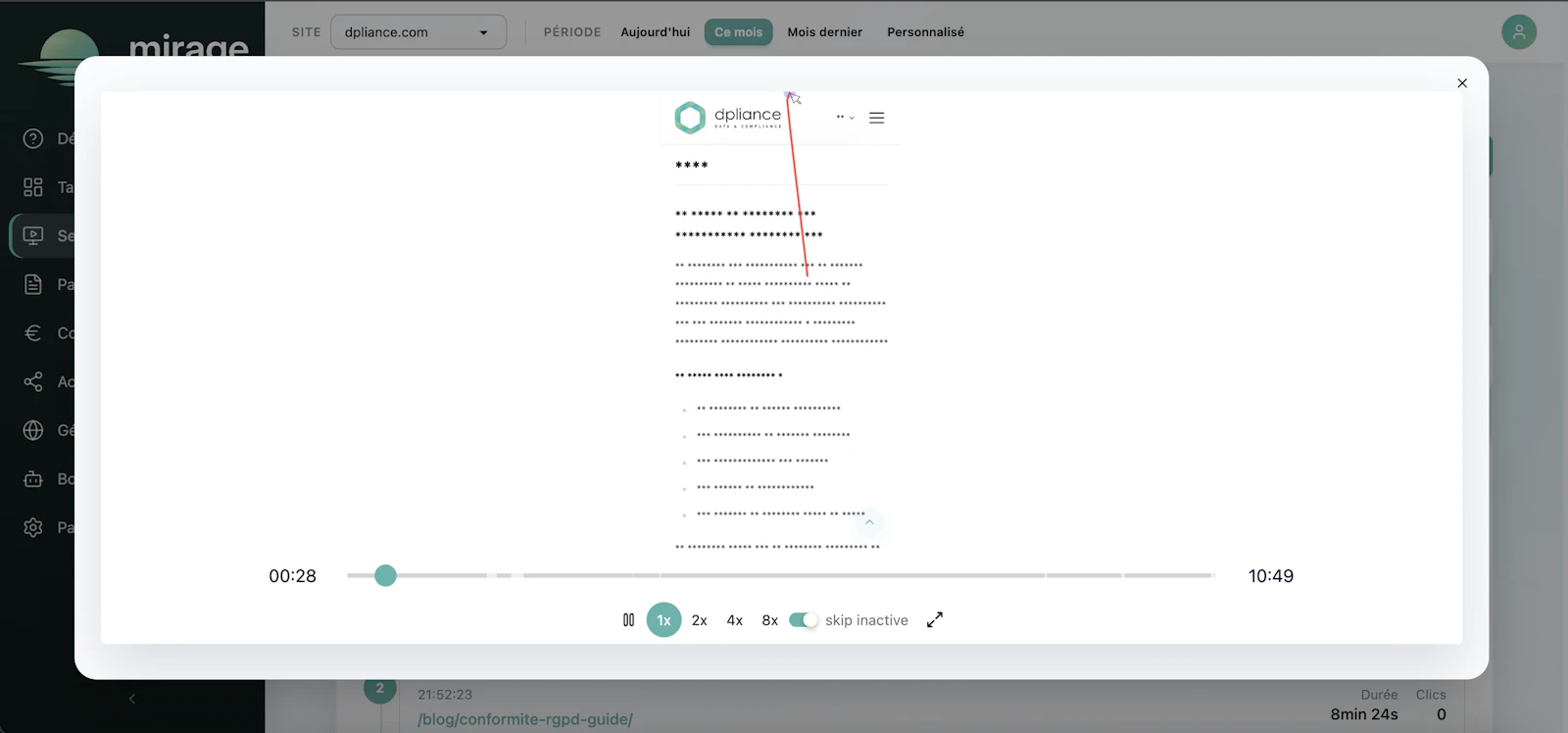 Mirage Analytics screenshot 5