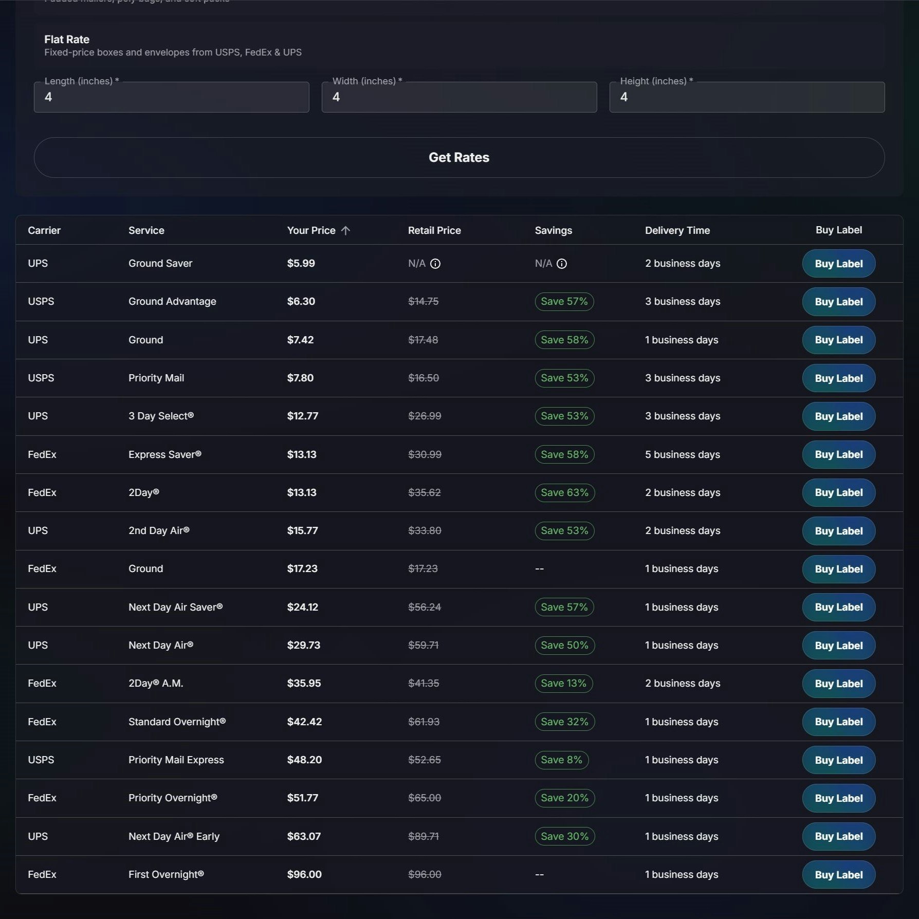 Shipping Cost Calculator gallery image