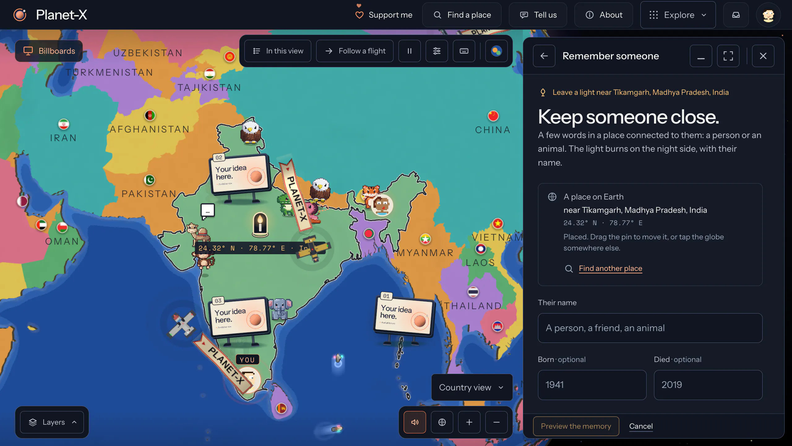 startuptile Planet-X-A living globe to explore and remember loved ones