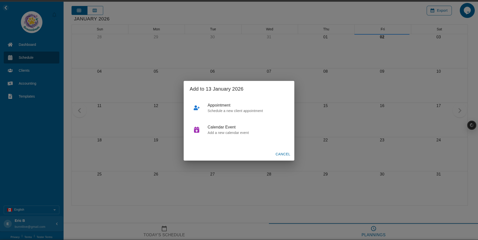 GroomDash - Main product screenshot demonstrating key features and user interface