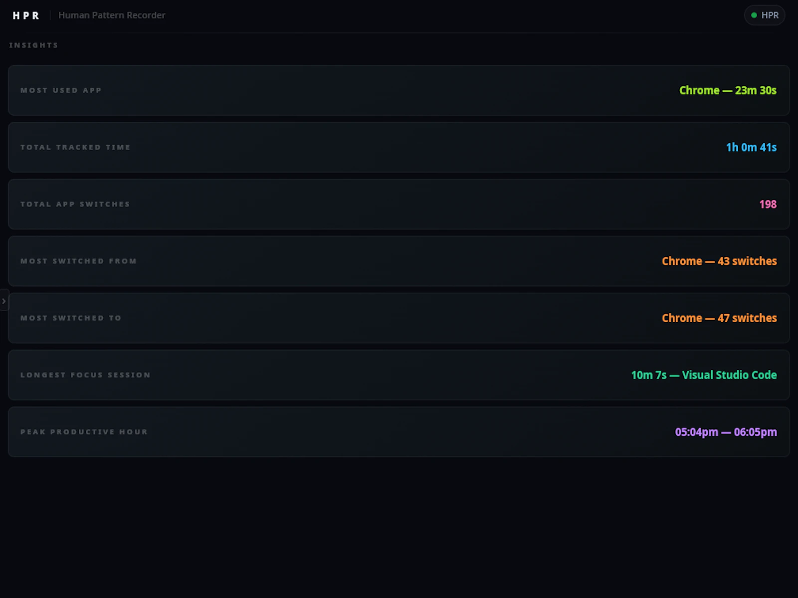 HPR - Human Pattern Recorder screenshot 3