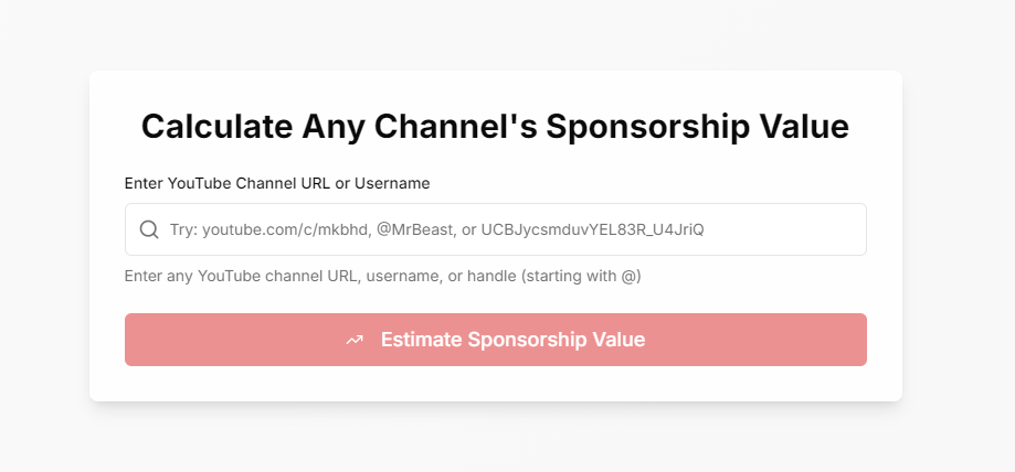 Kanallar - Gerçek verilerle YouTube sponsorluk değerini tahmin edin medya 1