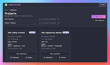 Launch Wizard / Checklist Manager gallery image